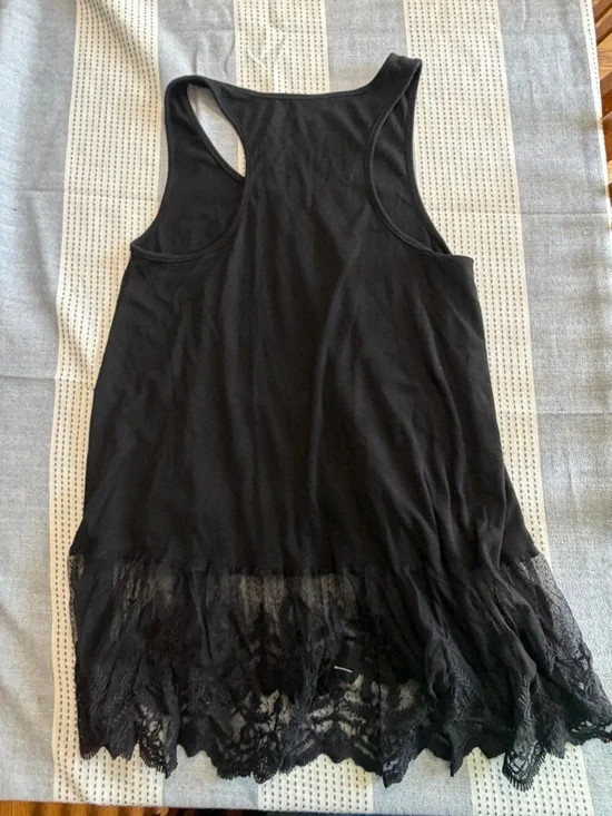 Umgee Black Sleeveless Lace Extender Tank- Black - Picture 6 of 7